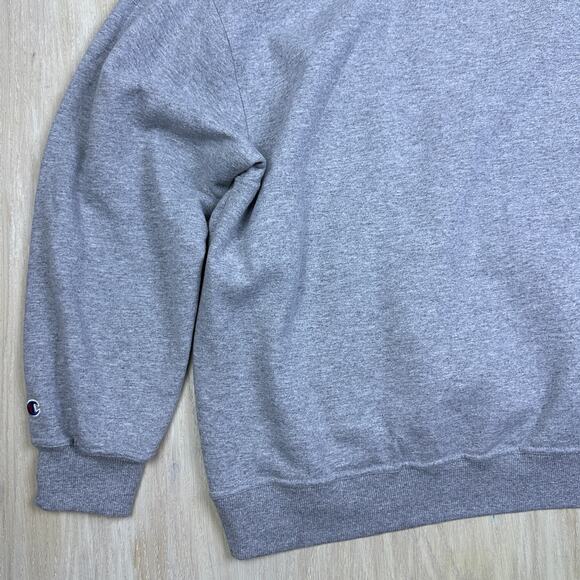 Champion Gray Pullover Logo Athleticwear Hoodie Long Sleeve Casual Sweater 3X - Picture 13 of 14